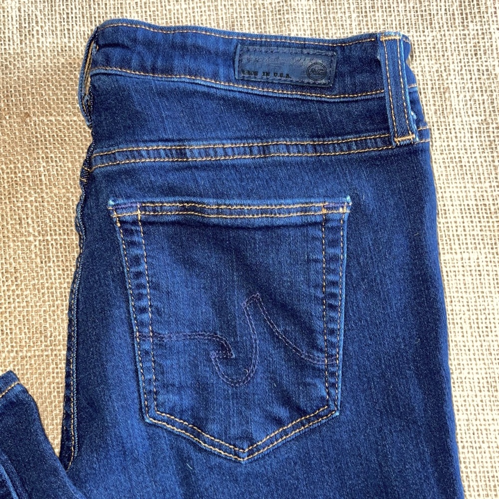 AG the Prima Mid-rise Cigarette Jean. Dark denim wash. 5 pocket. Super comfy!